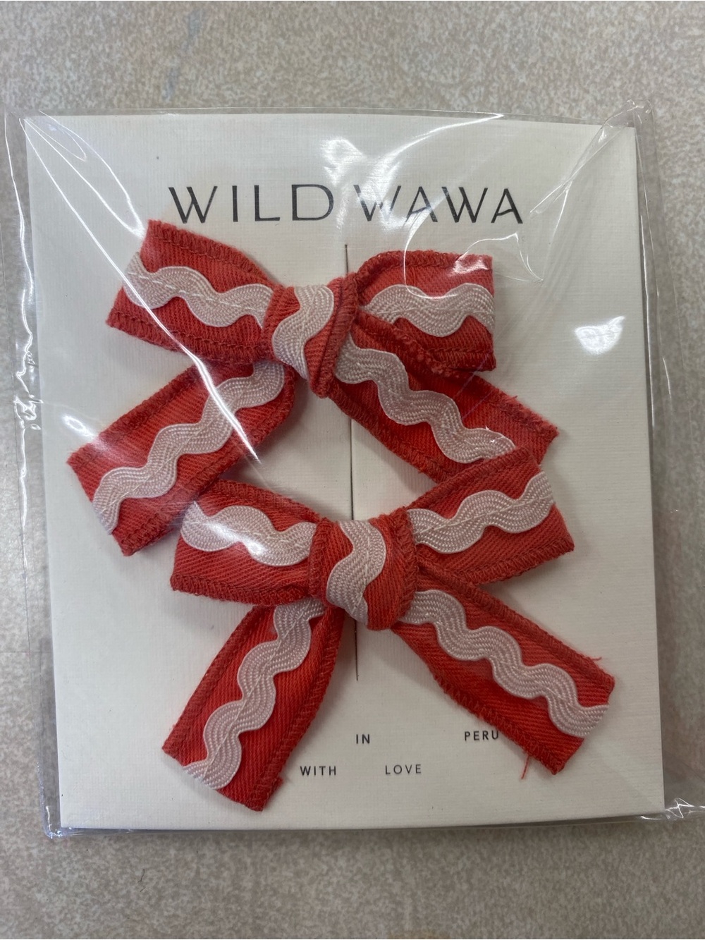 Wild Wawa Tres Cherry Rickrack Clip Set / NIB